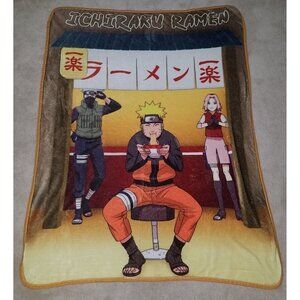Naruto Shippuden Fleece Blanket Throw 44"x61" Ichiraku Ramen Just Funky 2002